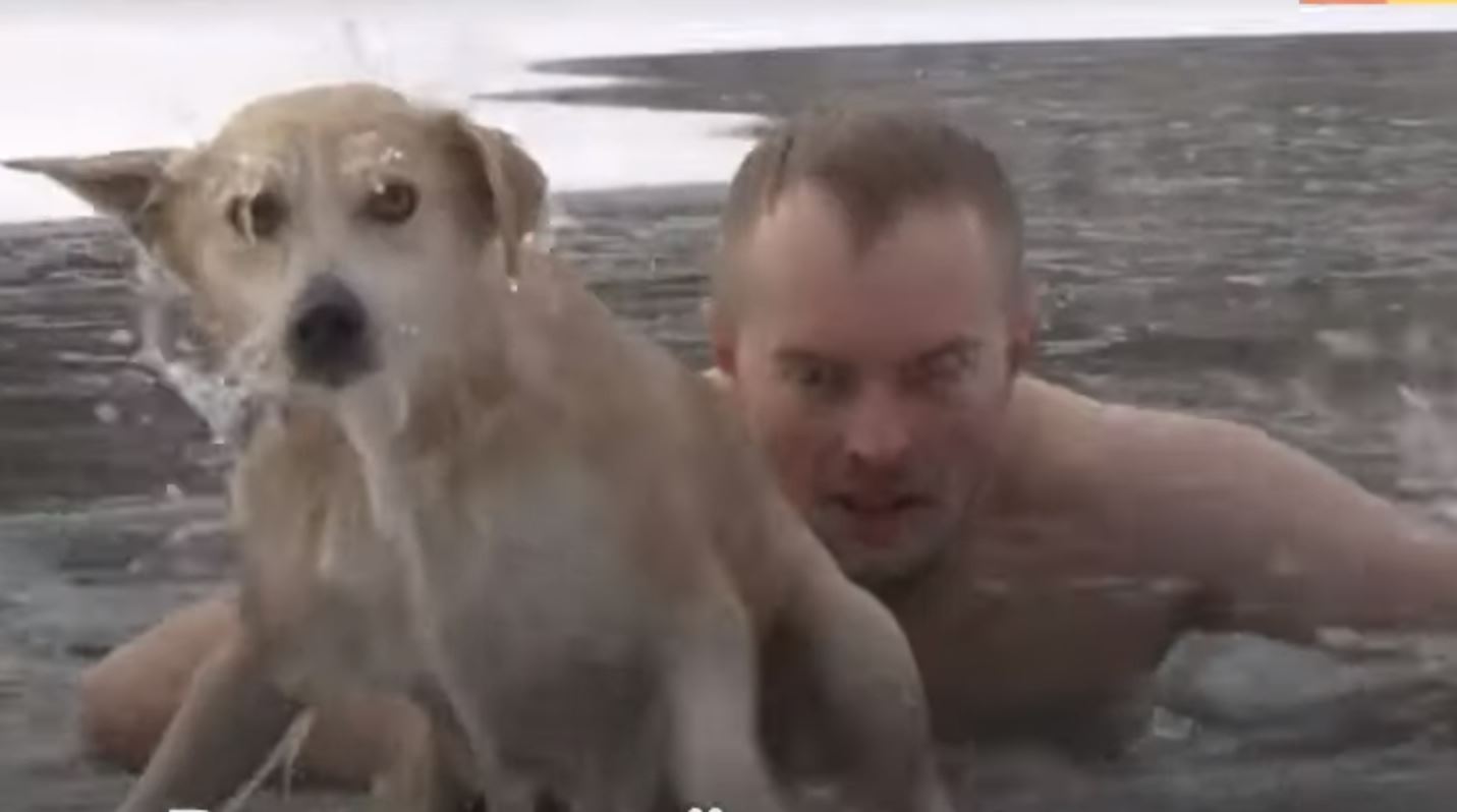 Ρωσία: Βούτηξε στους -20 για να σώσει σκύλο – Βίντεο